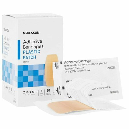 MCKESSON Tan Adhesive Strip, 2 x 4 Inch, 50PK 16-4825